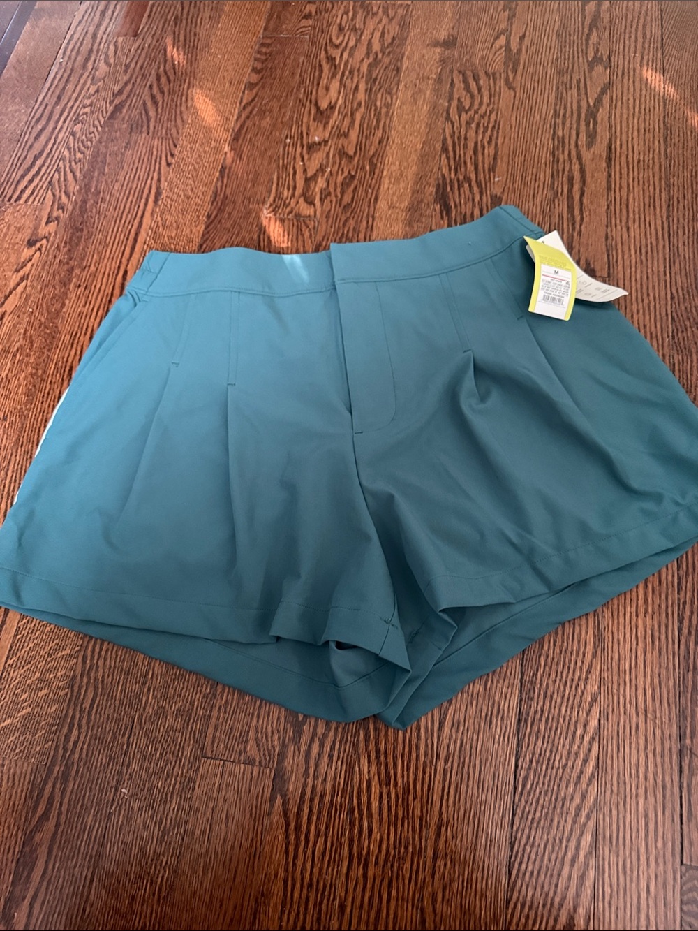 all in motion Teal Athletic Shorts with Pleated Front NWT